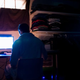 Schiller, who suggests making the most of each day, brings himself to orgasm in the shadowy recesses of his den.